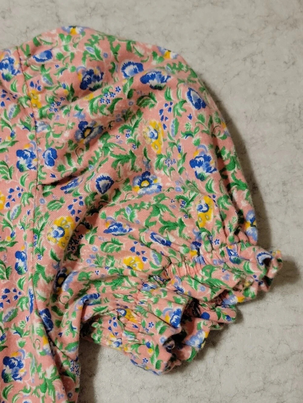 NWT Polo by Ralph Lauren Pink Floral V‑Neck Smocked Waist Dress Large (12-14)